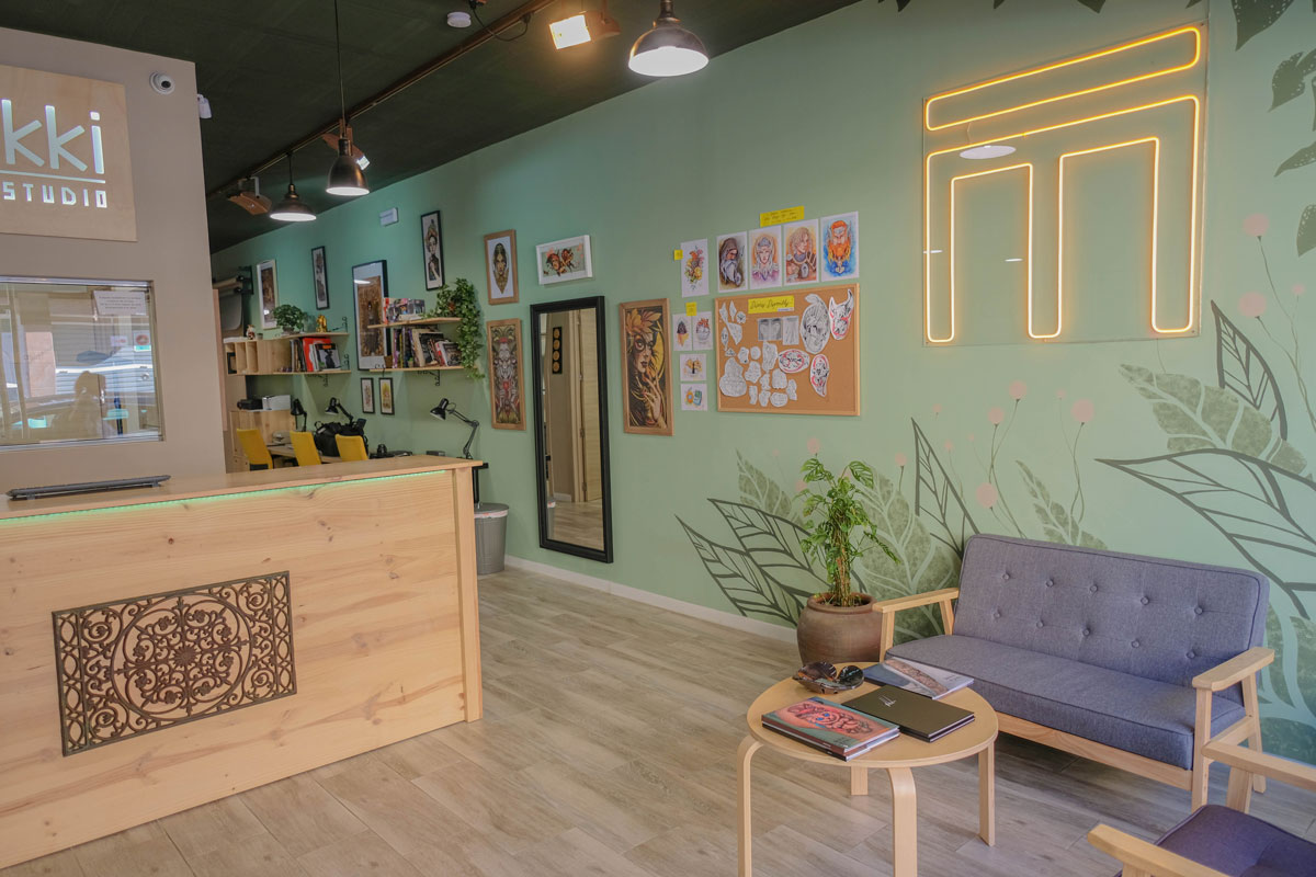 Recepció a Mökki Tattoo Studio